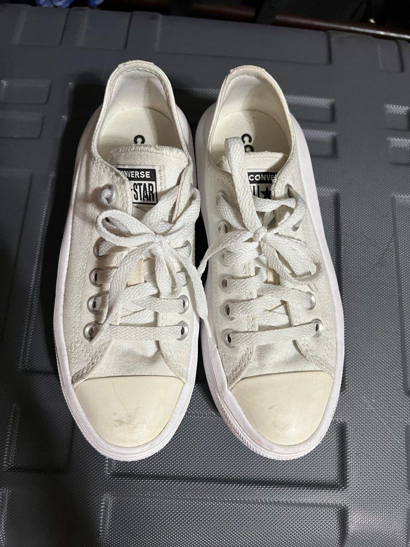 Converse Move (Category: Sneakers) located in Pasay City. Submitted by netuy (Listing ID 1302831059, Image 3). Description: Converse move in white. Rarely used. Dirt due from storage. Can still be cleaned. Size 5 womens. Bought in Korea. .