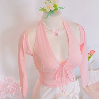 Coquette pink top