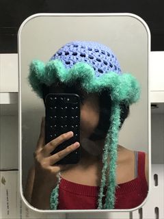 Crochet Jellyfish Summer Hat Beanie (tags: dress skirt shirt top Y2K anik anik)