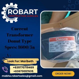 Current Transformer Donut Type Specs: 1600/5a Brand: Camsco
