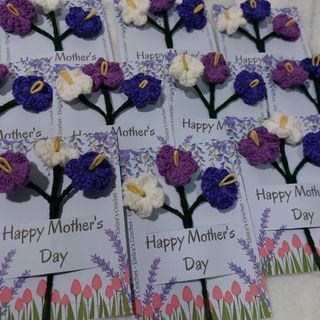 Customize Crochet Flower Card for souvenirs/events