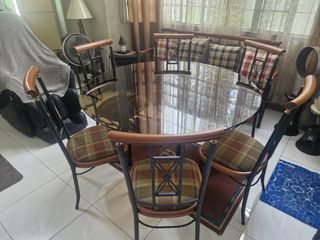Wrought Iron Dining Set (6 chairs)