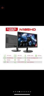 FOR SALE Nvision 18.5” Inches Led Monitor Hd 720P 60Hz Pc Computer Laptop Monitor (USED WITH CARE) PHP 1,500 ONLY