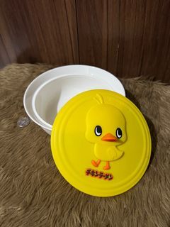 glassware bowl with rubber duck cover
