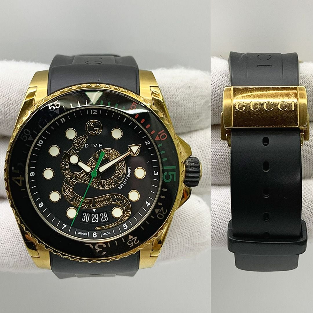 GUCCI DIVE 136.2 FULLSET WATCH 247018923 KM Men s Fashion Watches Accessories Watches on Carousell