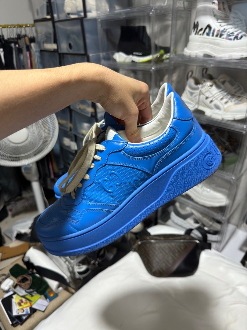 Gucci blue trainers store