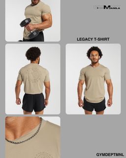 GYMSHARK LEGACY T-SHIRT Color: Desert Beige Available Sizes: S Price: ₱1,875