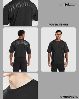 GYMSHARK POWER T-SHIRT Color: Black Available sizes: M Price: ₱2,189