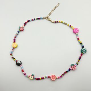 Handcrafted Fruity Colorful Glass Beads Fashion Choker Necklace