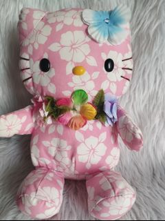 Hello Kitty Sanrio Plush Doll Floral Pattern Pink Eikoh