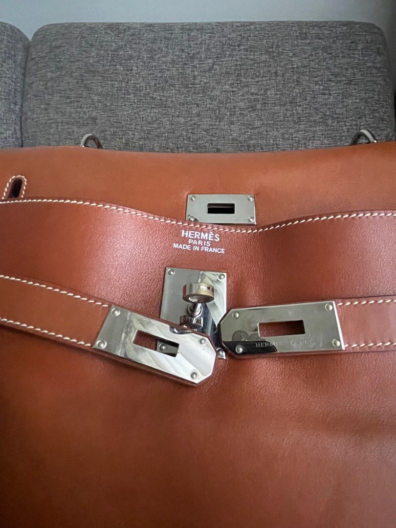 Hermes Kelly Relax 50 Fauve Sikkim Hermes Voyage Bag Luxury Bags Wallets on Carousell