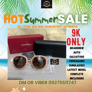 Hot Summer Sale New Authentic Salvatore Ferragamo Sunglasses Shades womens pink complete