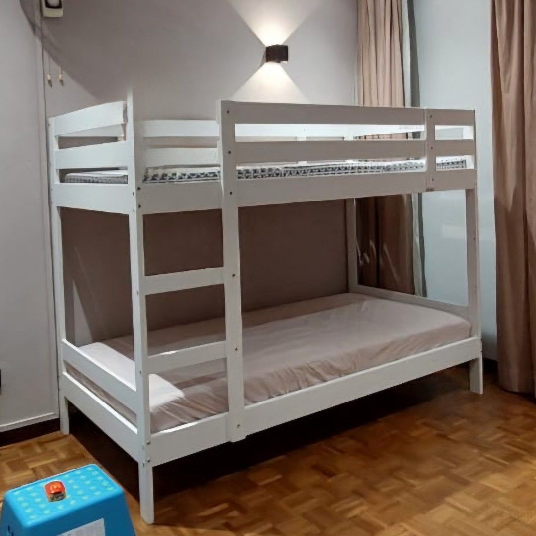 IKEA MYDAL Bunk Bed Frame (White), Furniture & Home Living, Furniture