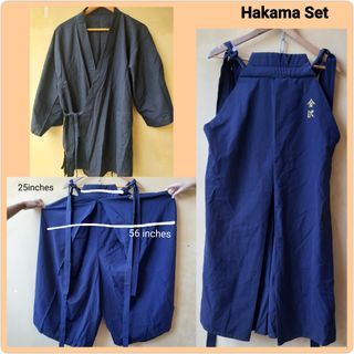 Kimono Hakama set Blue and Black