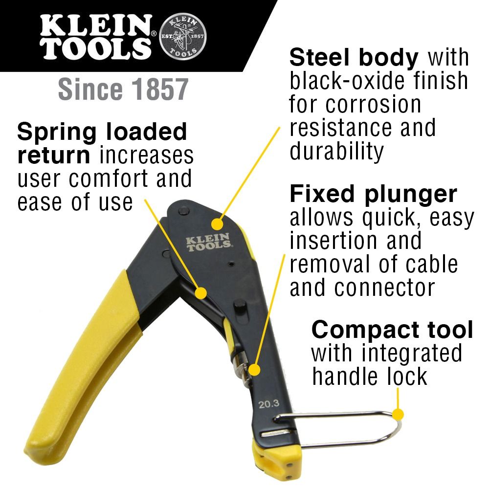 Klein Tools Compact F-Connector VDV212-008 (Category: Construction Tools & Equipment) located in Manila. Submitted by homecareph (Listing ID 1302778306, Image 2). Description: 02-02-2026 ✅For Sale !!! Retail / Wholesale ✅KLEIN TOOLS COMPACT F-CONNECTOR (FOR CABLE CONNECTION) ✅Model: VDV212-008 • Type: Compression Crimper • Material: Steel with Black Oxide • Color: Yellow / Black • Cable Type: RG59 RG6/6Q • Connector Type: Common F-Connectors • Ov