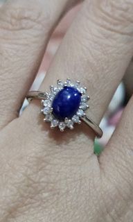 Lapis Lazuli Stone Flower Ring