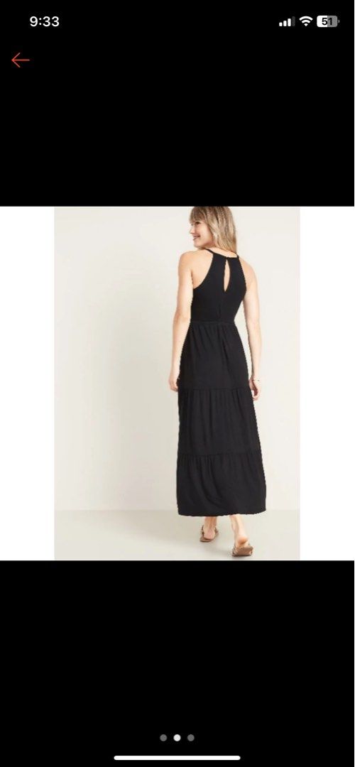 Large Black Maxi Dress (Old Navy overrun) (Category: Dresses) located in Pasig City. Submitted by patdans (Listing ID 1302854837, Image 3). Description: Perfect for Medium - Large size RFS: decluttering Buyer will shoulder delivery fee (via Grab/Lalamove).