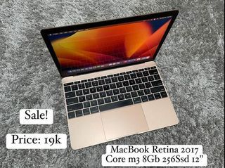 MacBook Retina 2017 Core M3 8Gb 256Ssd 12" Retina Display OS Ventura