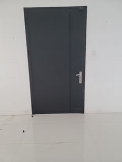 metal door wood finish