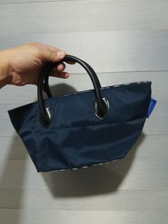 Mini tote blue label bag