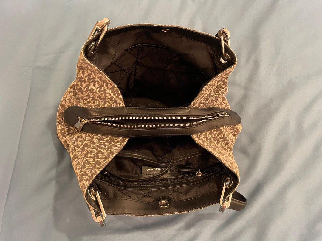 Raven large logo jacquard shoulder bag cheap