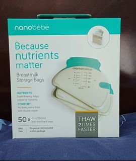 Nanobebe Breastmilk storage bags 50 pcs