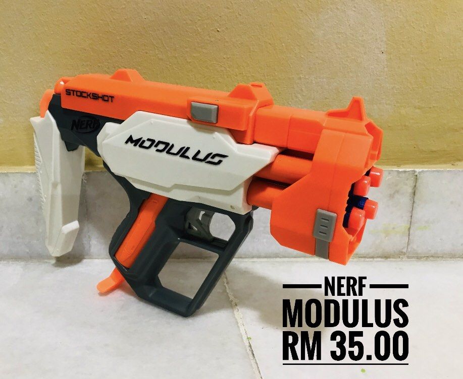 Nerf Modulus (Category: Action & Battle Toys) located in Sungai Buloh. Submitted by irisqitoystore (Listing ID 1302830886, Image 1). Description: .