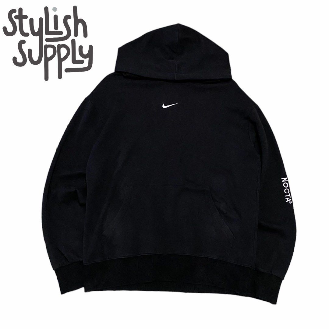 Nike Center Hoodie Black, Fesyen Pria, Pakaian Atasan di Carousell