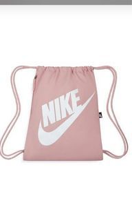 Nike drawstring pink bag