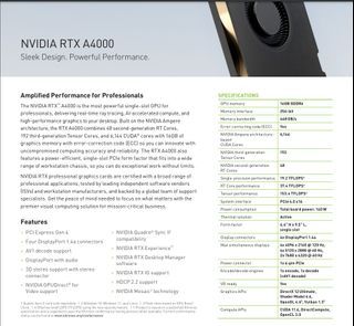 Nvidia RTX A4000 - Workstation GPUs