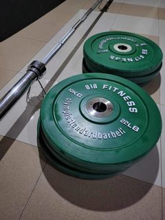 Olympic barbell and plates (take all)