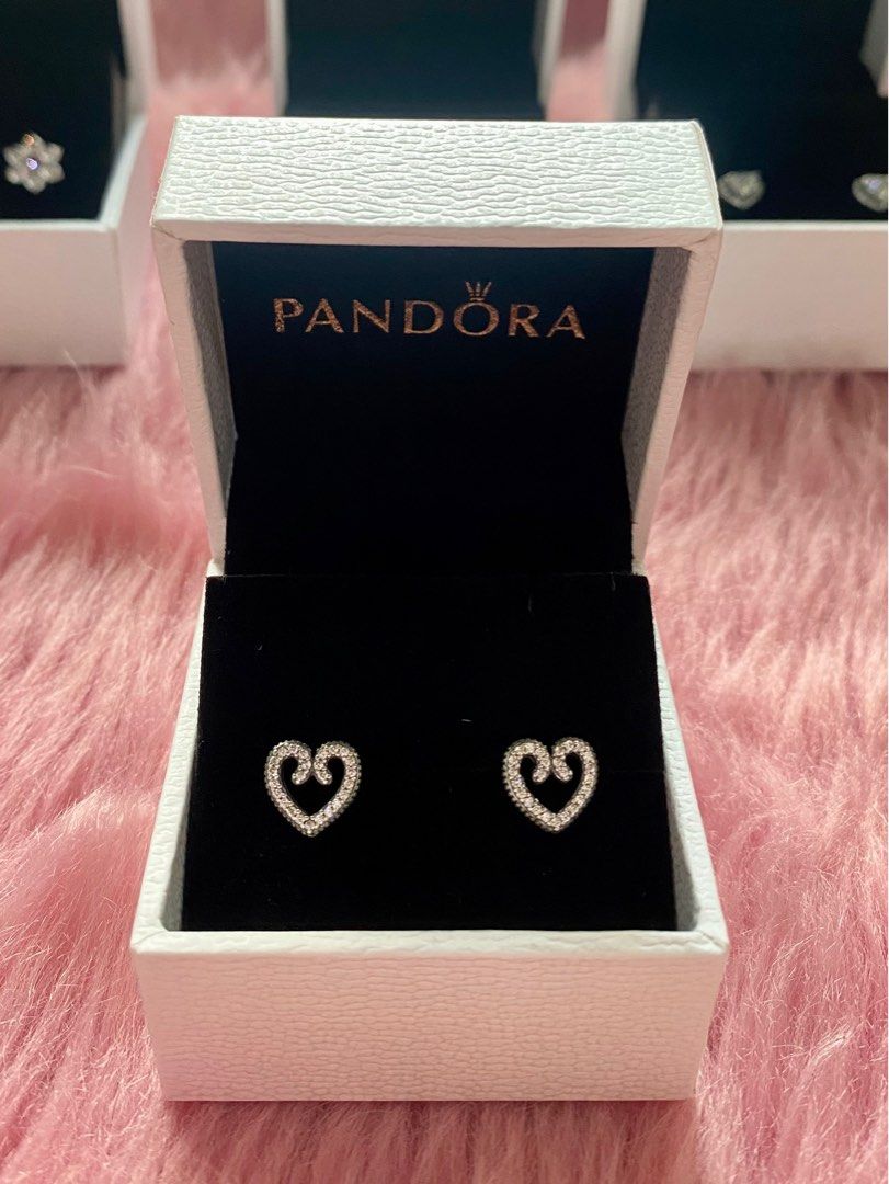 Pandora heart swirls earrings sale
