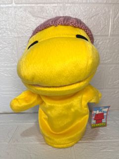 Peanuts Snoopy Character Woodstock The Yellow Bird with Bonnet Hand Puppet x Plush/Stufftoy