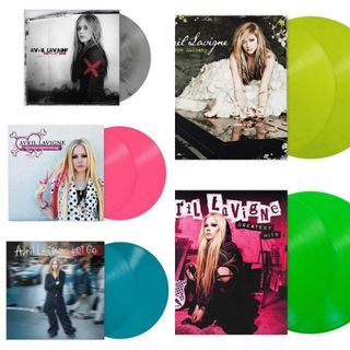PRE-ORDER: AVRIL LAVIGNE- COLORED VINYL GREATEST HITS NEON GREEN LET GO TURQUOISE BLUE BEST DAMN THING PINK UNDER MY SKIN SILVER GOODBYE LULLABY YELLOW VINYL (LP PLAKA NOT CD)