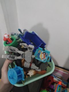 Random figurine toys and robots