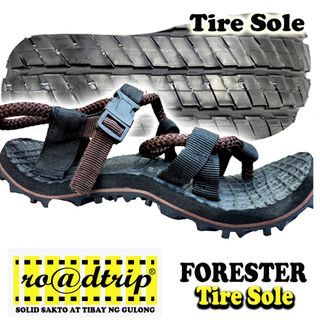 Roadtrip Forester - Marikina made heavy duty tire sole sandals, Hand crafted made with recycled tires. Available size 5-11 please see size chart