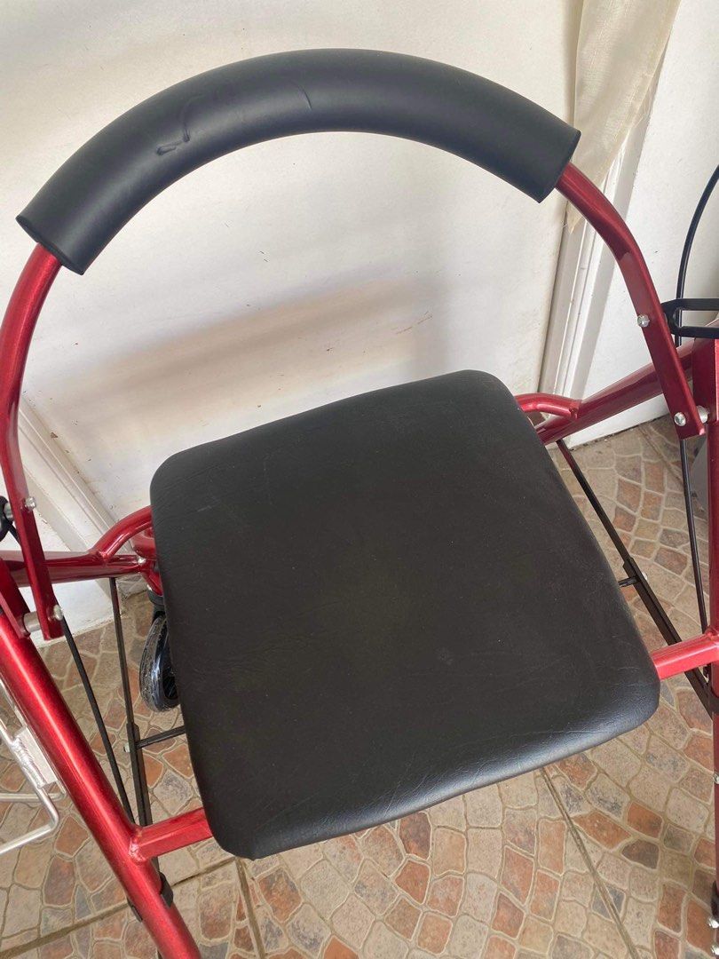 Rollator (Category: Wheelchairs) located in Calamba. Submitted by the.practical.nanay (Listing ID 1302783408, Image 2). Description: Preloved Items for Elderly 1. Rollator with Footrest Like New (used maybe 2x lang indoor); may cover pa yung wheels Bought for ₱5,000 at Medical Depot ₱ 3,000 2. Egg Mattress Like New Bought for ₱1,000+ at Medical Depot ₱ 650 3. IV Pole Stand Like New ₱ 1,000 ALL ITEMS are in LIKE NEW condition because halos she was