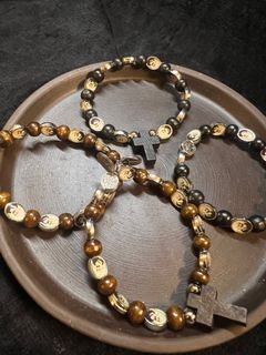 Rosary Bracelet Wooden Padre Pio handmade