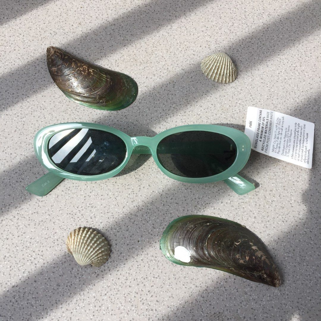 Rubi green oval original Sunglasses ori anti uv frame hijau lensa