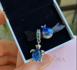 SALE PANDORA BLUE TURTLE AND SHIMMERING NARWAL CHARM -899 EACH