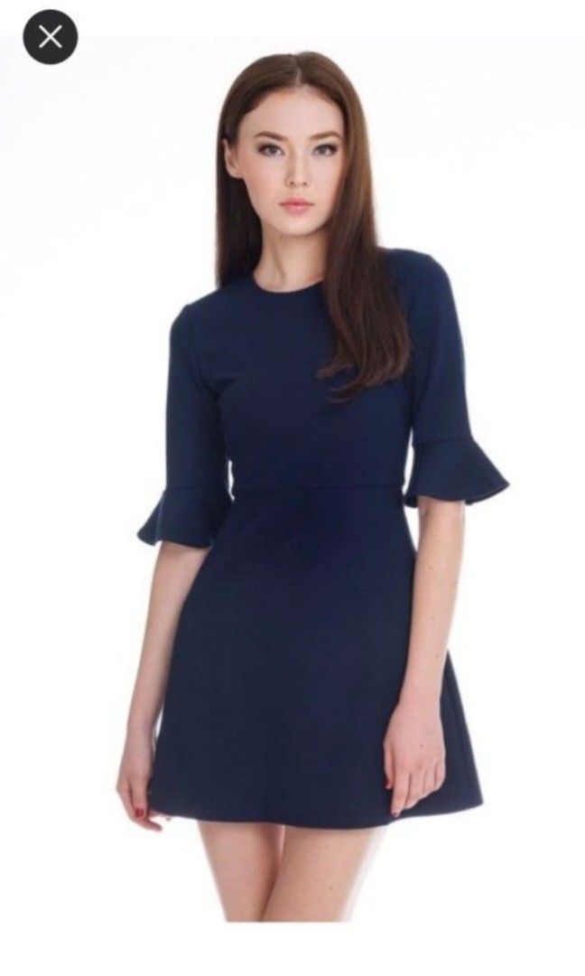 SALE The Closet Lover Navy Sleeve Dress Women s Fashion Dresses Sets Dresses on Carousell