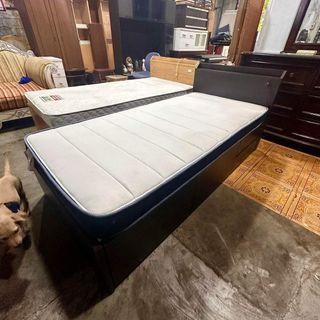 Single Bed Frame and Mattress Set with pull out drawers
