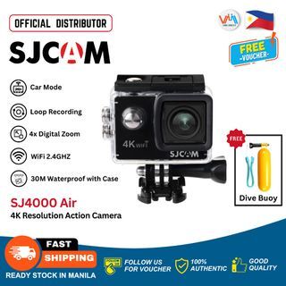 SJCAM SJ4000 Air Black Action Camera Full HD 4K with Optional Bundle Accessories Moto vlogging cam