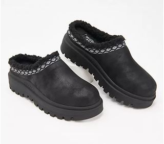 Skechers Shindigs Clogs with Faux Sherpa Lining - Comfy Hour US8(no box with minimal flaw)