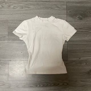 SKIMS White Cotton Jersey Fitted Slim Shirt XS