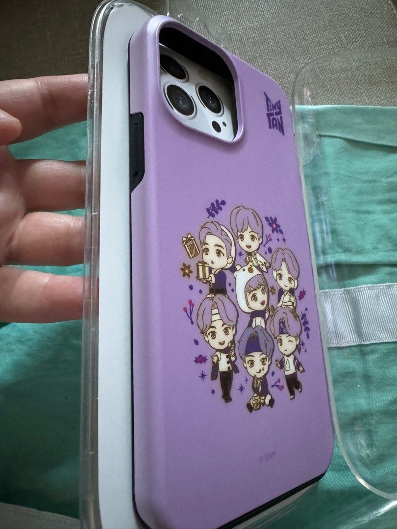BTS Tiny Tan iphone 13 Pro Max case (Category: Cases & Sleeves) located in Manila. Submitted by frenchiebaby (Listing ID 1302726921, Image 3). Description: used only once since i prefer my casetify case. almost new, no damage, cute purple case. Upon payment to my gcash, i can have it sent via lalamove or grab. delivery to be paid by buyer.