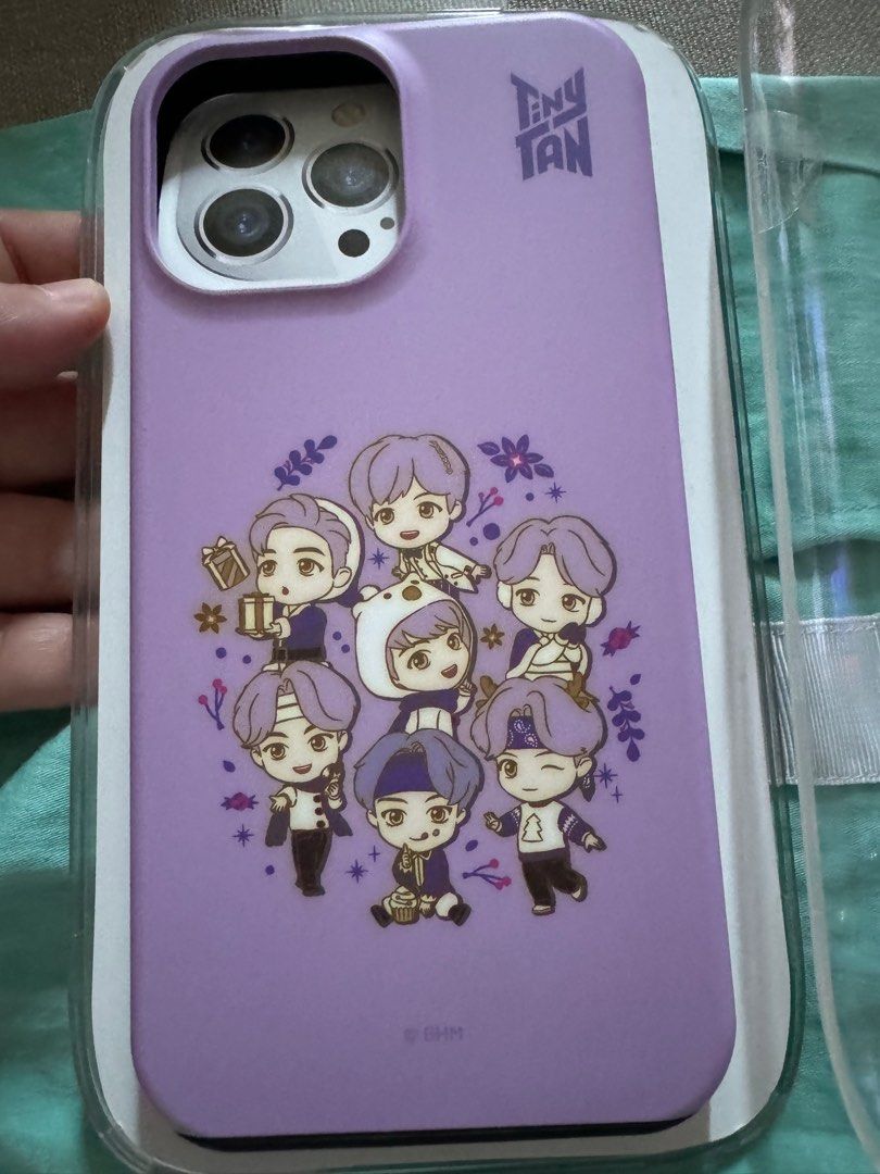 BTS Tiny Tan iphone 13 Pro Max case (Category: Cases & Sleeves) located in Manila. Submitted by frenchiebaby (Listing ID 1302726921, Image 1). Description: used only once since i prefer my casetify case. almost new, no damage, cute purple case. Upon payment to my gcash, i can have it sent via lalamove or grab. delivery to be paid by buyer.