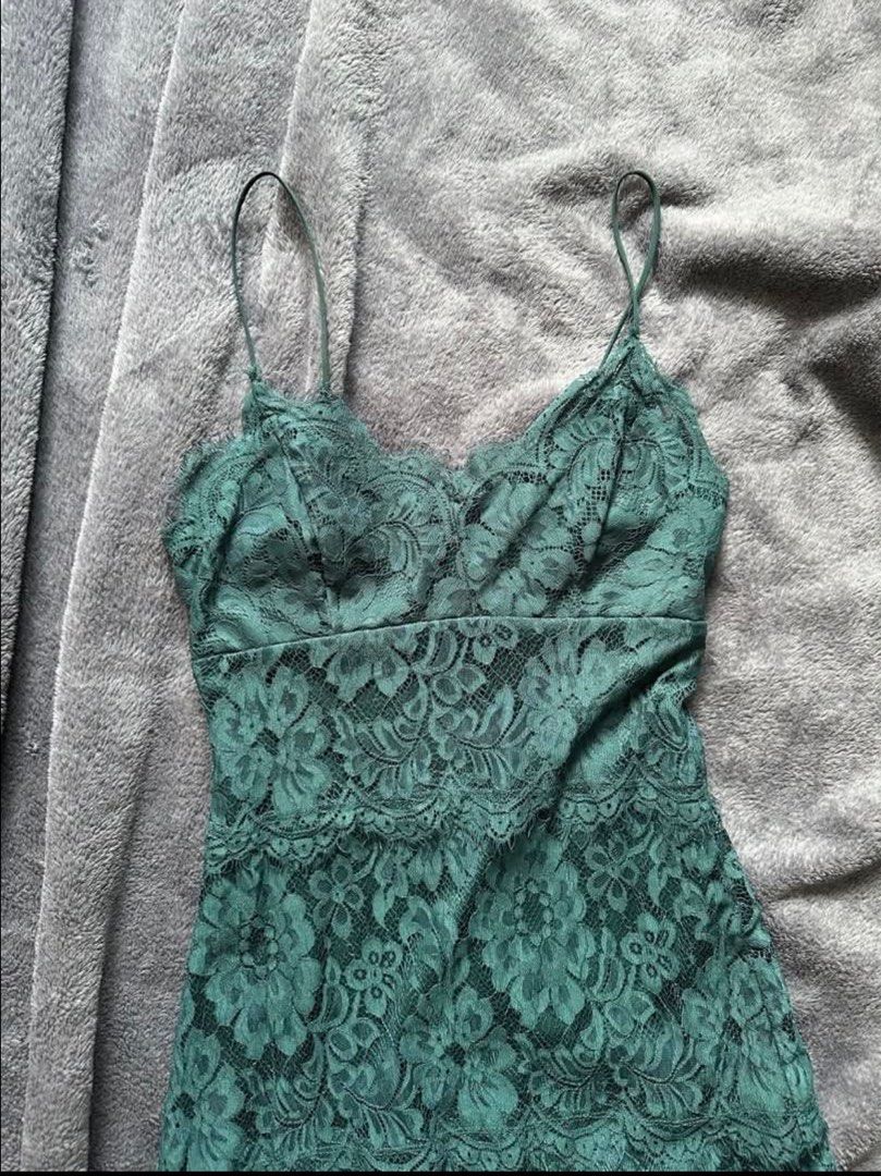 Topshop green lace dress on sale