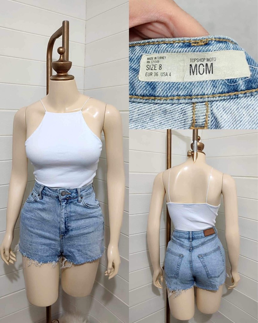 TOPSHOP MOM SHORT 27 28 Women s Fashion Bottoms Shorts on Carousell