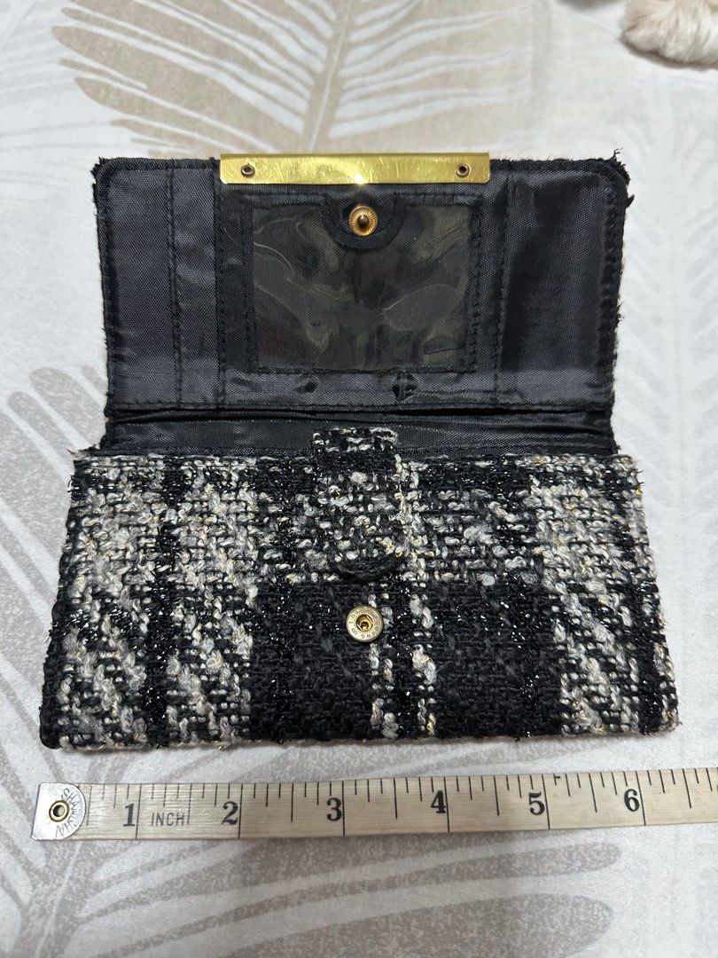 Topshop Tweed Medium Wallet Women s Fashion Bags Wallets Wallets Card holders on Carousell